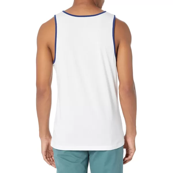 Amazon Essentials Mens SlimFit Tank TopWhiteBlue