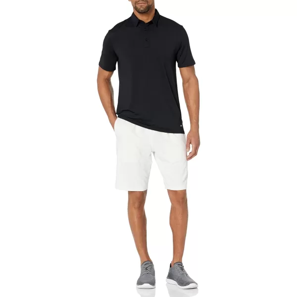 Amazon Essentials Mens SlimFit Tech Stretch Polo ShirtBlack