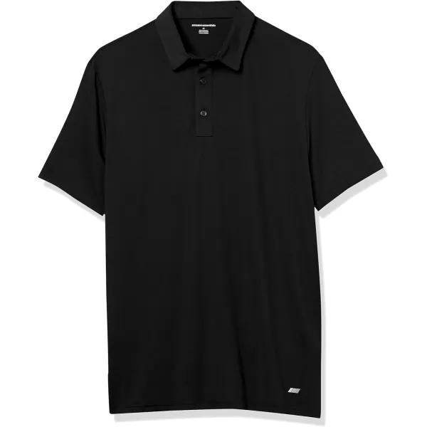 Amazon Essentials Mens SlimFit Tech Stretch Polo ShirtBlack