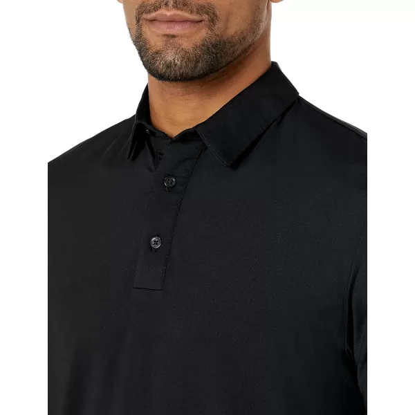 Amazon Essentials Mens SlimFit Tech Stretch Polo ShirtBlack