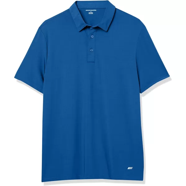 Amazon Essentials Mens SlimFit Tech Stretch Polo ShirtBright Blue