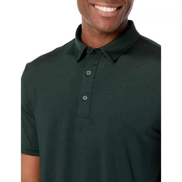 Amazon Essentials Mens SlimFit Tech Stretch Polo ShirtDark Green