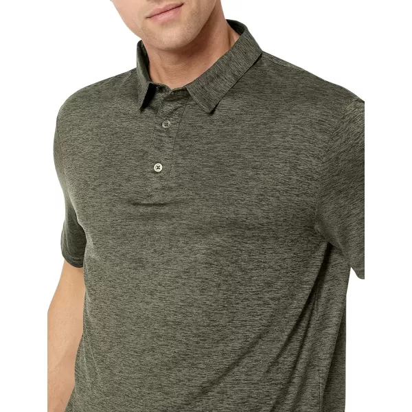 Amazon Essentials Mens SlimFit Tech Stretch Polo ShirtOlive Heather