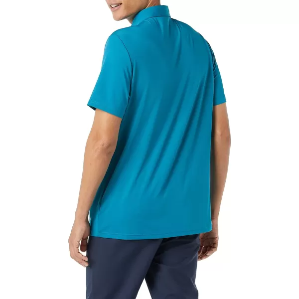 Amazon Essentials Mens SlimFit Tech Stretch Polo ShirtTeal Blue