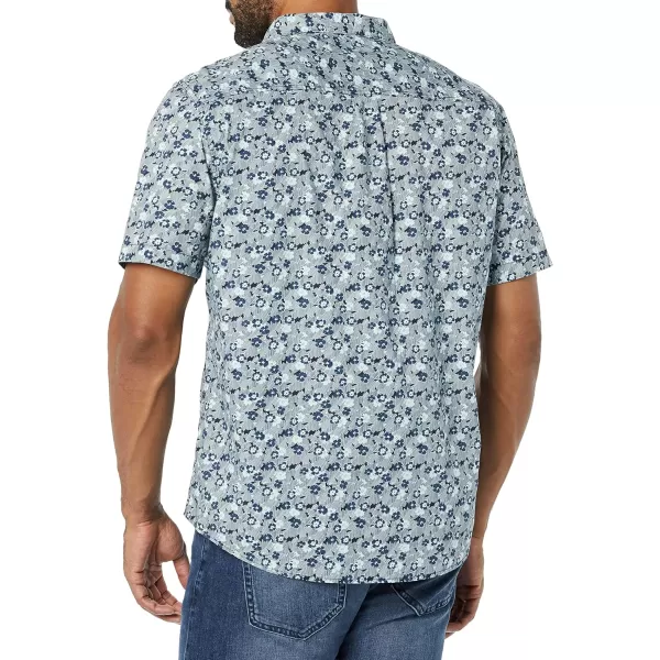 Amazon Essentials Mens SlimFit Vacation ShirtBlue Floral