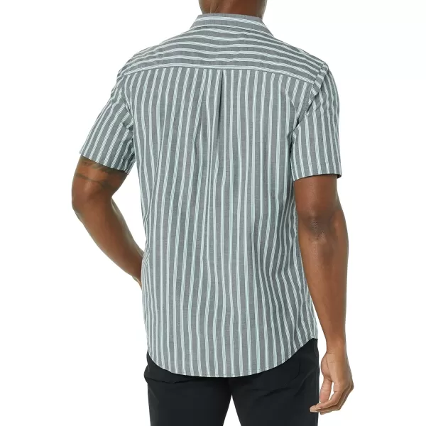 Amazon Essentials Mens SlimFit Vacation ShirtNavy Stripe
