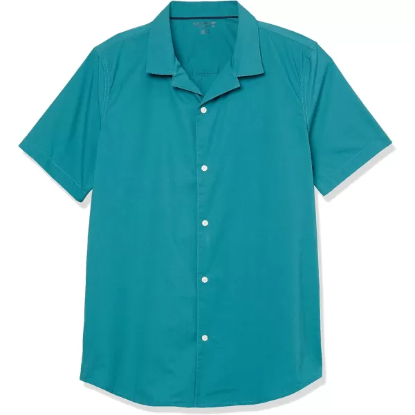 Amazon Essentials Mens SlimFit Vacation ShirtTeal Blue