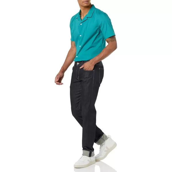 Amazon Essentials Mens SlimFit Vacation ShirtTeal Blue
