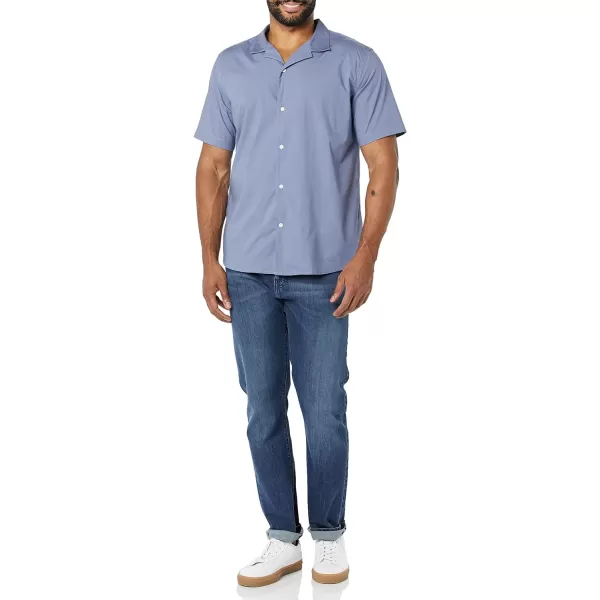 Amazon Essentials Mens SlimFit Vacation ShirtWashed Blue