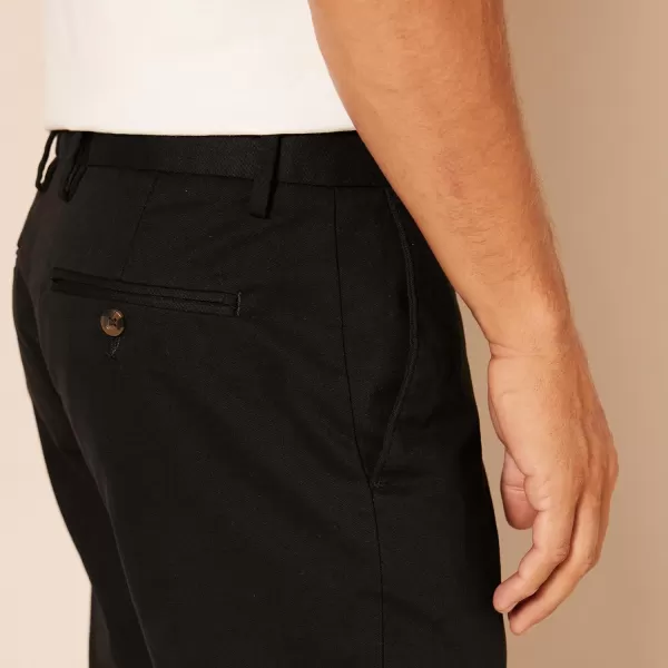 Amazon Essentials Mens SlimFit WrinkleResistant FlatFront Chino PantBlack