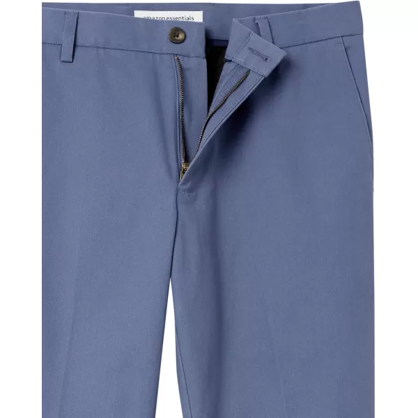Amazon Essentials Mens SlimFit WrinkleResistant FlatFront Chino PantIndigo