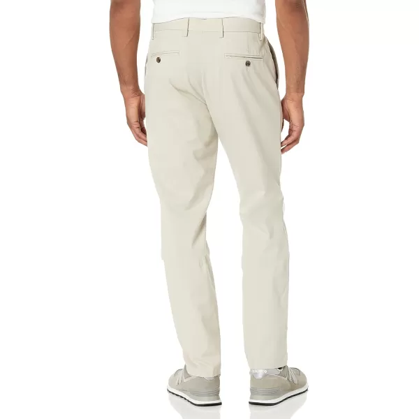 Amazon Essentials Mens SlimFit WrinkleResistant FlatFront Chino PantStone