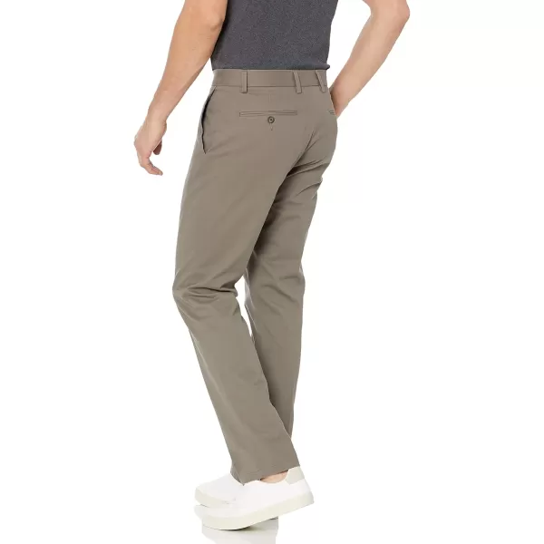 Amazon Essentials Mens SlimFit WrinkleResistant FlatFront Chino PantTaupe