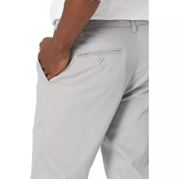 Amazon Essentials Mens SlimFit WrinkleResistant FlatFront Stretch Chino PantGrey