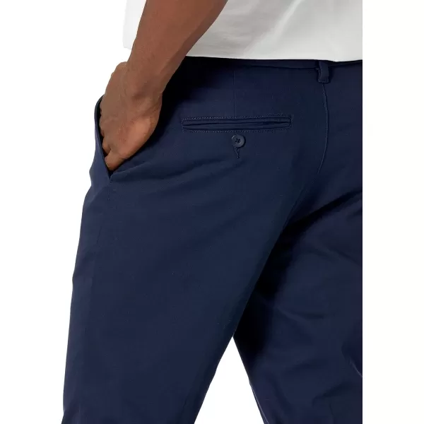 Amazon Essentials Mens SlimFit WrinkleResistant FlatFront Stretch Chino PantNavy