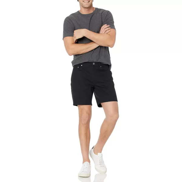 Amazon Essentials Mens Slimfit 7 Inseam Stretch 5Pocket ShortBlack