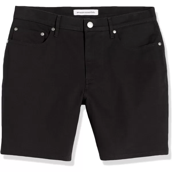 Amazon Essentials Mens Slimfit 7 Inseam Stretch 5Pocket ShortBlack