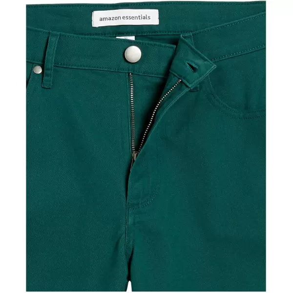 Amazon Essentials Mens Slimfit 7 Inseam Stretch 5Pocket ShortDark Green