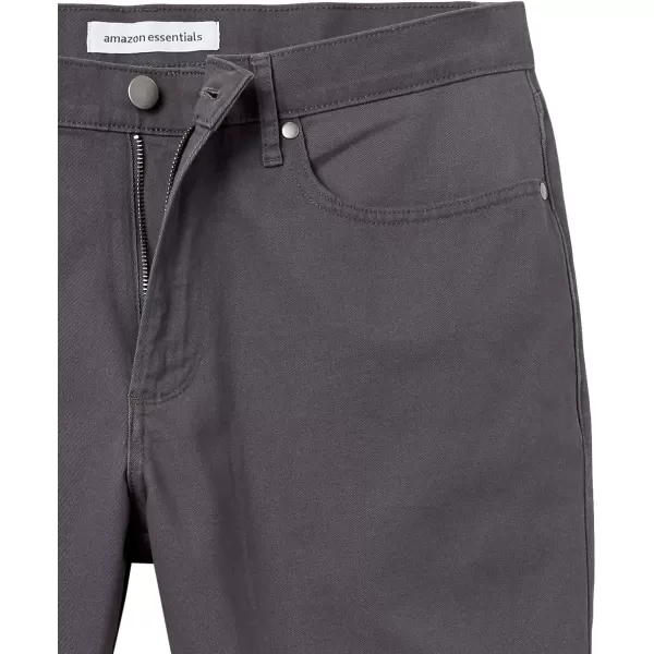 Amazon Essentials Mens Slimfit 7 Inseam Stretch 5Pocket ShortDark Grey