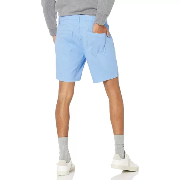 Amazon Essentials Mens Slimfit 7 Inseam Stretch 5Pocket ShortLight Blue