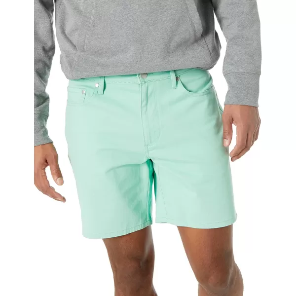 Amazon Essentials Mens Slimfit 7 Inseam Stretch 5Pocket ShortMint Green