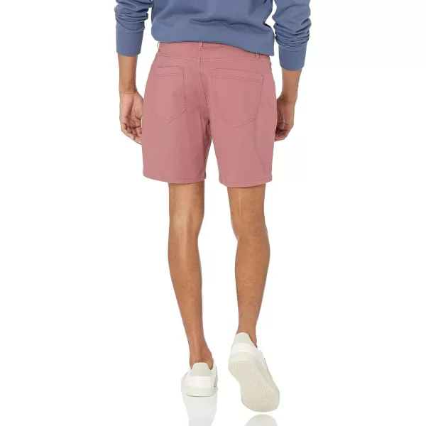 Amazon Essentials Mens Slimfit 7 Inseam Stretch 5Pocket ShortPink