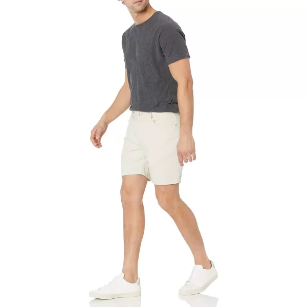 Amazon Essentials Mens Slimfit 7 Inseam Stretch 5Pocket ShortStone