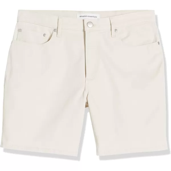 Amazon Essentials Mens Slimfit 7 Inseam Stretch 5Pocket ShortStone