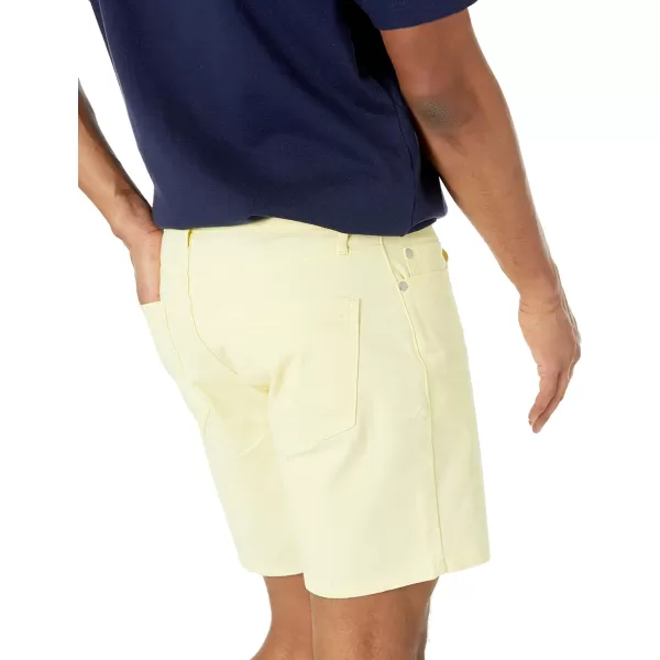 Amazon Essentials Mens Slimfit 7 Inseam Stretch 5Pocket ShortYellow