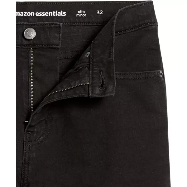 Amazon Essentials Mens Slimfit 9 Inseam Denim ShortBlack