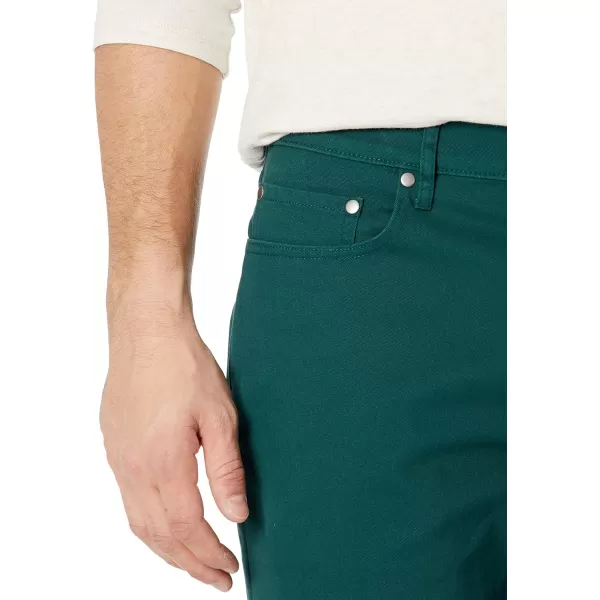 Amazon Essentials Mens Slimfit 9 Inseam Stretch 5Pocket ShortDark Green