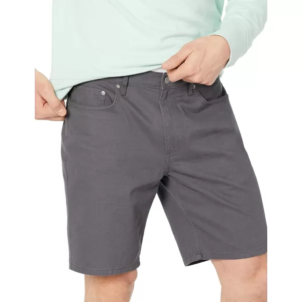 Amazon Essentials Mens Slimfit 9 Inseam Stretch 5Pocket ShortDark Grey