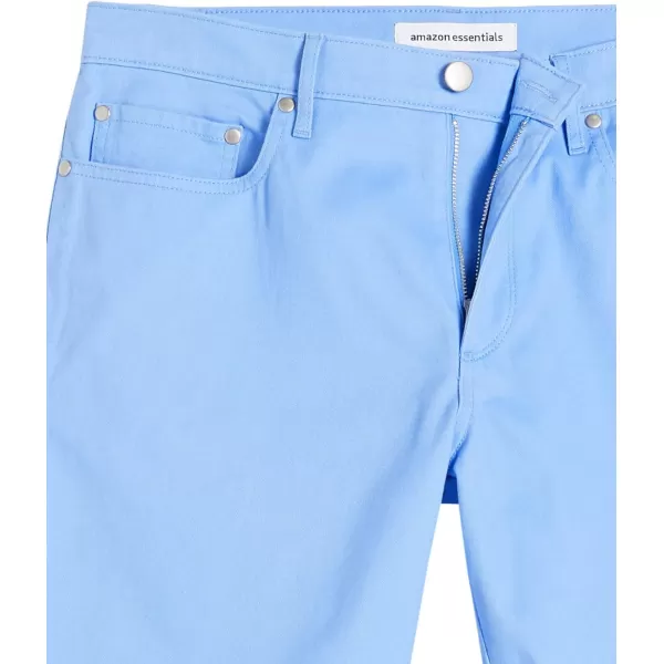 Amazon Essentials Mens Slimfit 9 Inseam Stretch 5Pocket ShortLight Blue