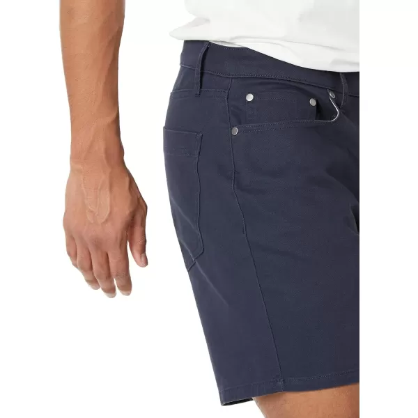 Amazon Essentials Mens Slimfit 9 Inseam Stretch 5Pocket ShortMidnight Blue