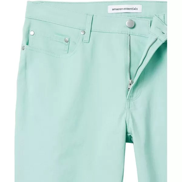 Amazon Essentials Mens Slimfit 9 Inseam Stretch 5Pocket ShortMint Green