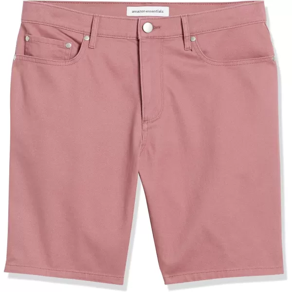 Amazon Essentials Mens Slimfit 9 Inseam Stretch 5Pocket ShortPink