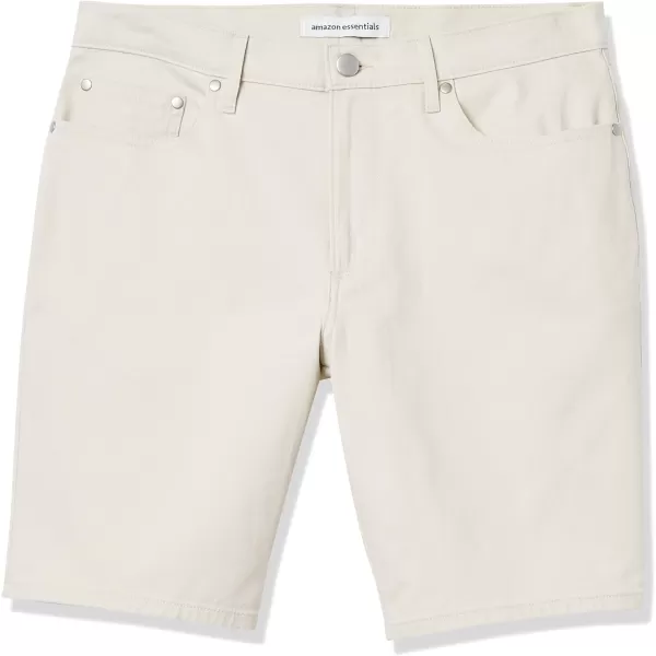 Amazon Essentials Mens Slimfit 9 Inseam Stretch 5Pocket ShortStone