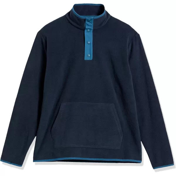 Amazon Essentials Mens SnapFront Pullover Polar Fleece JacketBlue Navy