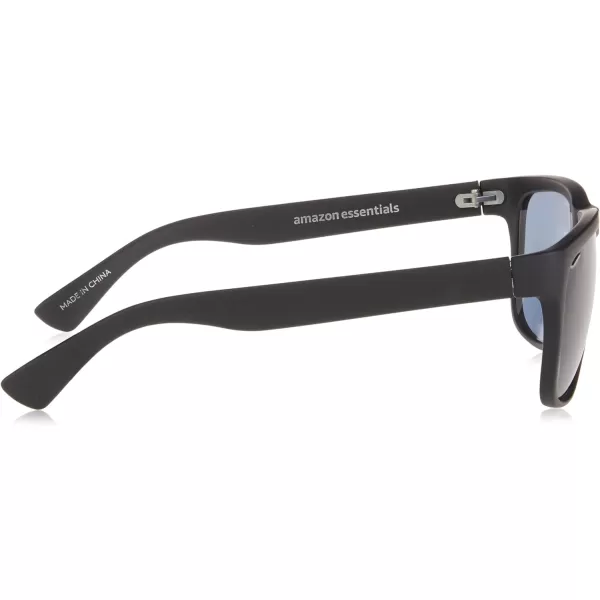 Amazon Essentials Mens Sport Sunglasses RectangularBlack Smoke Mono