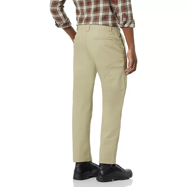 Amazon Essentials Mens Stain amp Wrinkle Resistant StraightFit Stretch Work PantKhaki Brown