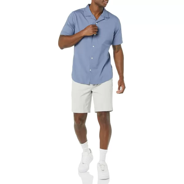 Amazon Essentials Mens StandardFit Vacation ShirtWashed Blue