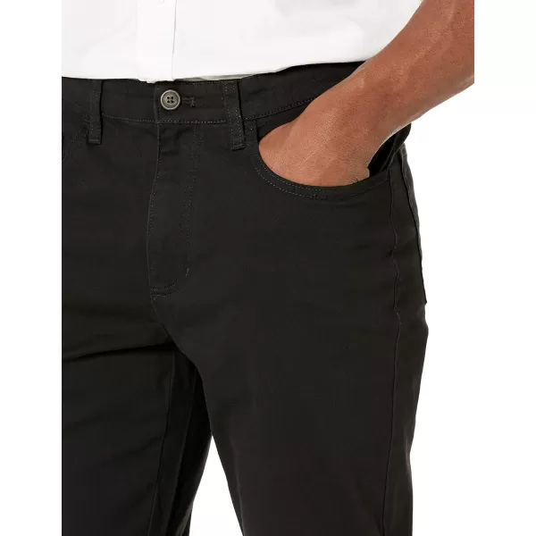 Amazon Essentials Mens StraightFit 5Pocket Comfort Stretch Chino Pant Previously GoodthreadsBlack