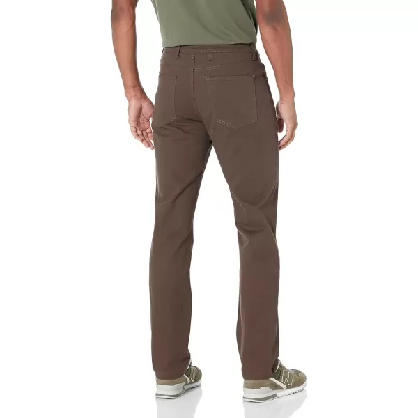 Amazon Essentials Mens StraightFit 5Pocket Comfort Stretch Chino Pant Previously GoodthreadsBrown