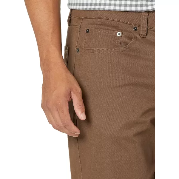 Amazon Essentials Mens StraightFit 5Pocket Stretch Twill PantBrown