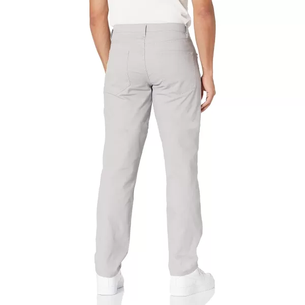 Amazon Essentials Mens StraightFit 5Pocket Stretch Twill PantLight Grey