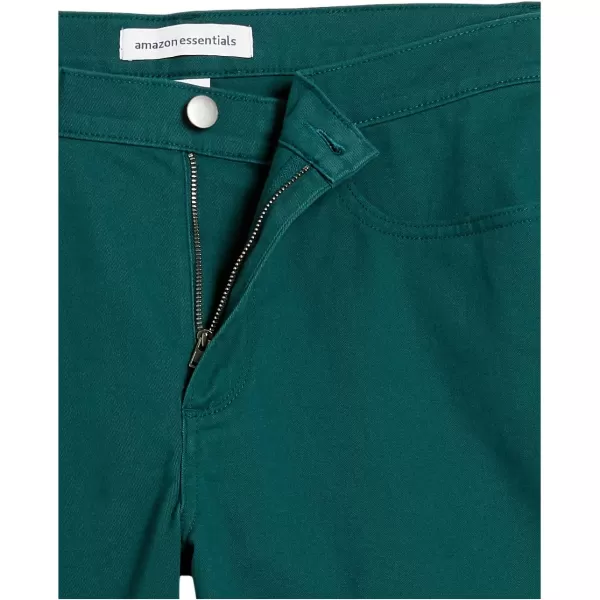 Amazon Essentials Mens StraightFit 7 Inseam Stretch 5Pocket ShortsDark Green