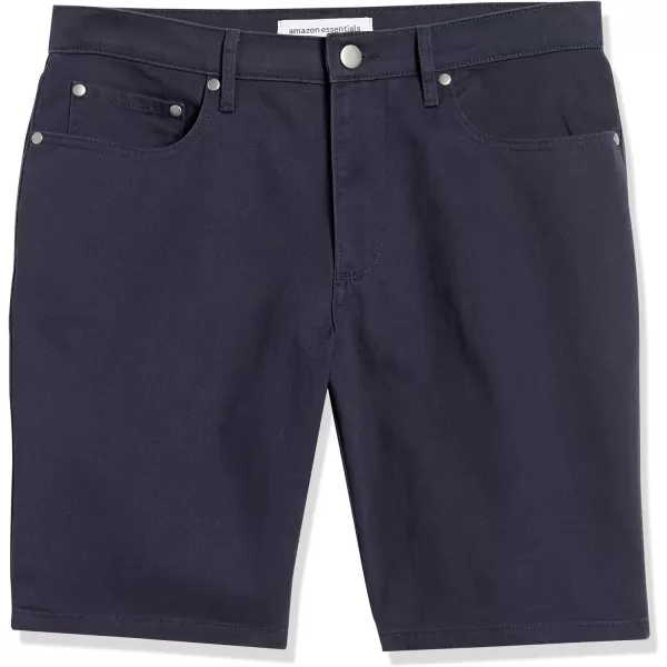 Amazon Essentials Mens StraightFit 7 Inseam Stretch 5Pocket ShortsMidnight Blue