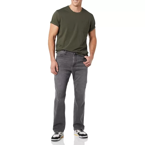 Amazon Essentials Mens StraightFit Bootcut JeanWashed Grey