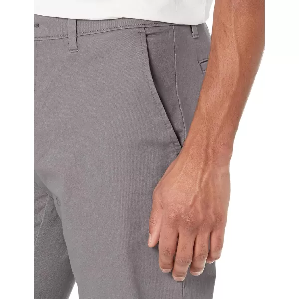 Amazon Essentials Mens StraightFit Casual Stretch Khaki PantDark Grey