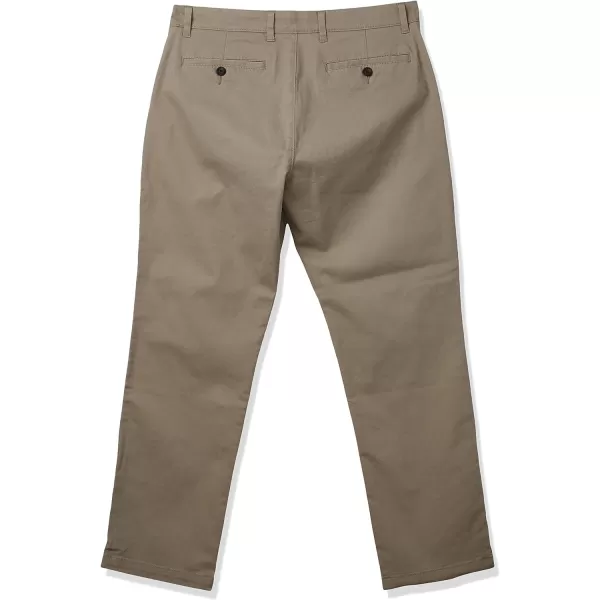 Amazon Essentials Mens StraightFit Casual Stretch Khaki PantKhaki Brown